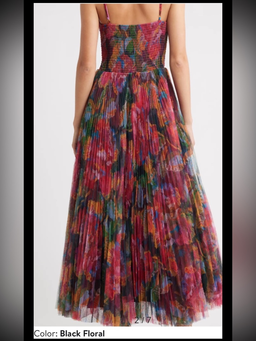 Hutch Multicolor Floral Pleated Midi Dress - Picture 2 of 11